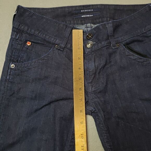 HUDSON Blue Wide Leg Flare Jeans made in USA size 27 dark wash - Picture 13 of 16